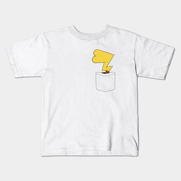 Electric tail inside of a pocket Kids T-Shirt by Suika-X